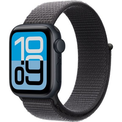 Умные часы Apple Watch SE 3, 40 mm, Midnight Aluminium Dark Gray Sport Loop - фото 16689