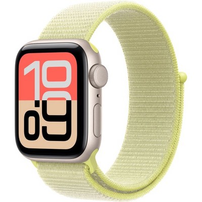 Умные часы Apple Watch SE 3, 40 mm, Starlight Aluminium Neon Yellow Sport Loop - фото 16705