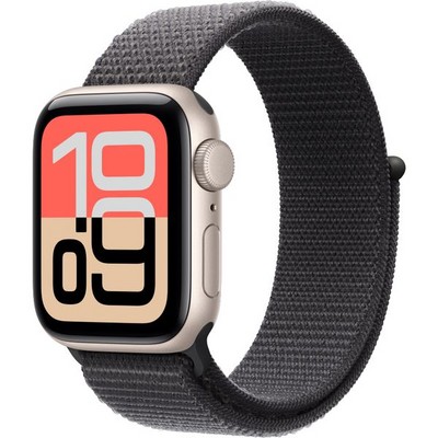 Умные часы Apple Watch SE 3, 40 mm, Starlight Aluminium Dark Gray Sport Loop - фото 16713