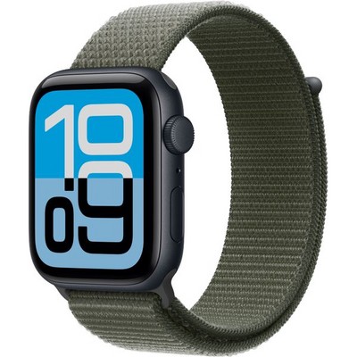 Умные часы Apple Watch SE 3, 44 mm, Midnight Aluminium Forest Sport Loop - фото 16735