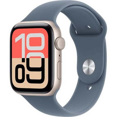 Умные часы Apple Watch SE 3, 44 mm, Starlight Aluminium Anchor Blue Sport Band - фото 16741