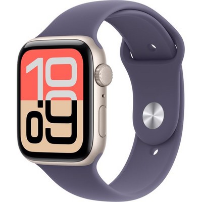 Умные часы Apple Watch SE 3, 44 mm, Starlight Aluminium Purple Fog Sport Band - фото 16743