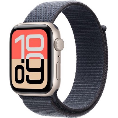 Умные часы Apple Watch SE 3, 44 mm, Starlight Aluminium Anchor Blue Sport Loop - фото 16755