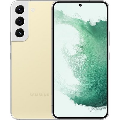 Смартфон Samsung Galaxy S22 8/128 ГБ, nano SIM+eSIM, бежевый - фото 6592