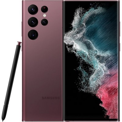 Смартфон Samsung Galaxy S22 Ultra 12/256 ГБ, nano SIM+eSIM, бургунди - фото 6837