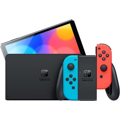 Игровая консоль Nintendo Switch OLED 64GB Neon Blue/Neon Red - фото 24167