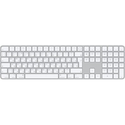 Беспроводная клавиатура Apple Magic Keyboard с Touch ID и цифровой панелью, белый - фото 24595