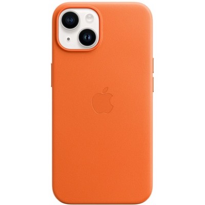 Чехол Apple iPhone 14 Leather MagSafe - Orange - фото 24871