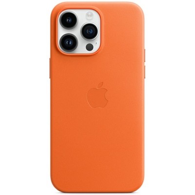 Чехол Apple iPhone 14 Pro Max Leather MagSafe - Orange - фото 24911