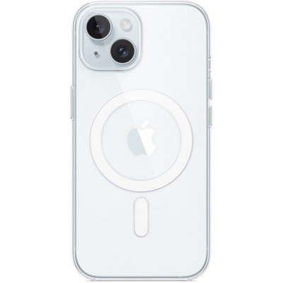 Чехол Apple iPhone 15 Clear Case With MagSafe прозрачный - фото 25025