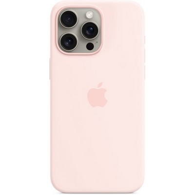 Чехол Apple iPhone 15 Pro Max Silicone Case with MagSafe - Light Pink - фото 25177