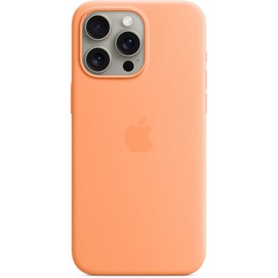 Чехол Apple iPhone 15 Pro Max Silicone Case with MagSafe - Orange Sorbet - фото 25181