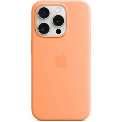 Чехол Apple iPhone 15 Pro Silicone Case with MagSafe - Orange Sorbet - фото 25208