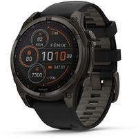 Умные часы Garmin Fenix 8 47mm Solar Sapphire Carbon Gray Titanium with Black/Pebble Silicone 010-02906-11