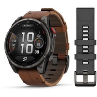 Умные часы Garmin Fenix 8 Pro 47mm Amoled Sapphire Titanium Carbon Grey Chestnut Leather 010-03198-40