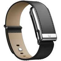 Кожаный люксовый ремешок Whoop LeatherLuxe Straight MG Black/Cream with Titanium