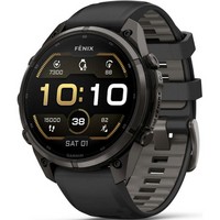 Умные часы Garmin Fenix 9 Pro 47mm Amoled Sapphire Carbon Gray DLC Titanium with Black/Pebble Gray Silicone (010-04336-16)