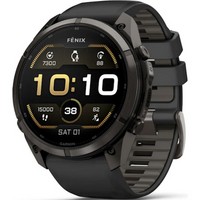 Умные часы Garmin Fenix 9 Pro 51mm Amoled Sapphire Carbon Gray DLC Titanium with Black/Pebble Gray Silicone (010-04337-16)