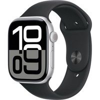 Умные часы Apple Watch Series 10 GPS 46mm Silver Aluminum Black Sport Band