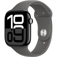 Умные часы Apple Watch Series 10 GPS 46mm Jet Black Aluminum Stone Gray Sport Band