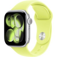 Умные часы Apple Watch Series 11, 42 mm, Silver Aluminium Neon Yellow Sport Band