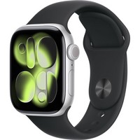 Умные часы Apple Watch Series 11, 42 mm, Silver Aluminium Black Sport Band