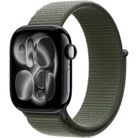 Умные часы Apple Watch Series 11, 42 mm, Jet Black Aluminium Forest Sport Loop