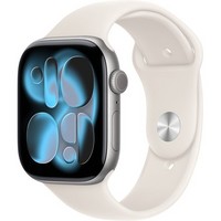 Умные часы Apple Watch Series 11, 46 mm, Space Gray Aluminium Starlight Sport Band