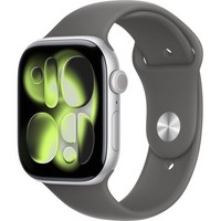 Умные часы Apple Watch Series 11, 46 mm, Silver Aluminium Stone Gray Sport Band