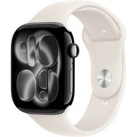 Умные часы Apple Watch Series 11, 46 mm, Jet Black Aluminium Starlight Sport Band
