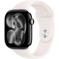 Умные часы Apple Watch Series 11, 46 mm, Jet Black Aluminium Light Blush Sport Band