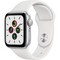 Умные часы Apple Watch SE, 40 мм, корпус из алюминия серебристого цвета, спортивный ремешок белого цвета MYDM2 - фото 10526