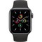 Умные часы Apple Watch SE, 40 мм, корпус из алюминия цвета «серый космос», спортивный ремешок чёрного цвета MYDP2RU - фото 9809