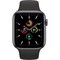 Умные часы Apple Watch SE, 44 мм, корпус из алюминия цвета «серый космос», спортивный ремешок чёрного цвета MYDT2RU - фото 9818