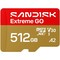 Карта памяти SanDisk Extreme Go 512GB microSDXC UHS-I U3 V30 A2 (SDSQXGN-512G-GN6MN) - фото 38536