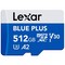Карта памяти Lexar Blue Plus 512GB microSDXC UHS-I V30 + SD адаптер (LMSBLUE512G-BNANC) - фото 38570