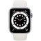 Умные часы Apple Watch Series 6, 44 мм, корпус из алюминия серебристого цвета, спортивный ремешок белого цвета M00D3 - фото 9853