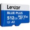 Карта памяти Lexar Blue Plus 512GB microSDXC UHS-I V30 + SD адаптер (LMSBLUE512G-BNANC) - фото 38571