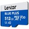 Карта памяти Lexar Blue Plus 512GB microSDXC UHS-I V30 + SD адаптер (LMSBLUE512G-BNANC) - фото 38572