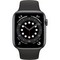 Умные часы Apple Watch Series 6, 44 мм, корпус из алюминия цвета «серый космос», спортивный ремешок чёрного цвета M00H3 - фото 9856