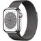 Умные часы Apple Watch Series 8, 41 мм, корпус из нержавеющей стали, миланский сетчатый браслет, «серый космос» ML743 - фото 10572