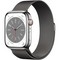 Умные часы Apple Watch Series 8, 45 мм, корпус из нержавеющей стали, миланский сетчатый браслет, «серый космос» ML773 - фото 10581