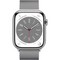 Умные часы Apple Watch Series 8, 45 мм, корпус из нержавеющей стали, миланский сетчатый браслет, серебро ML783 - фото 10585