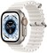 Умные часы Apple Watch Ultra Cellular, 49 мм, корпус из титана, ремешок Ocean Band белого цвета MNH83 - фото 9986