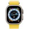 Умные часы Apple Watch Ultra Cellular, 49 мм, корпус из титана, ремешок Ocean Band желтого цвета MNH93 - фото 9993
