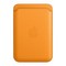 Кожаный чехол-бумажник Apple MagSafe для iPhone, Золотой апельсин - фото 11637