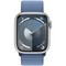 Умные часы Apple Watch Series 9, 41 мм, корпус из алюминия серебристого цвета, ремешок Sport Loop ледяной синий - фото 14944