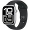 Умные часы Apple Watch Series 10 GPS 46mm Silver Aluminum Black Sport Band - фото 16125